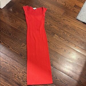 INTERMIX Vibrant Red Maxi Dress